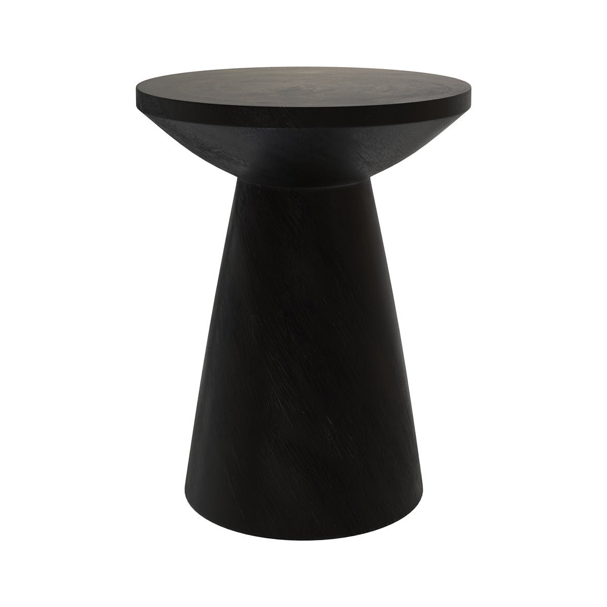 Table d'appoint en bois de suar D40 cm - LOWA noir, MAISON PAVANE