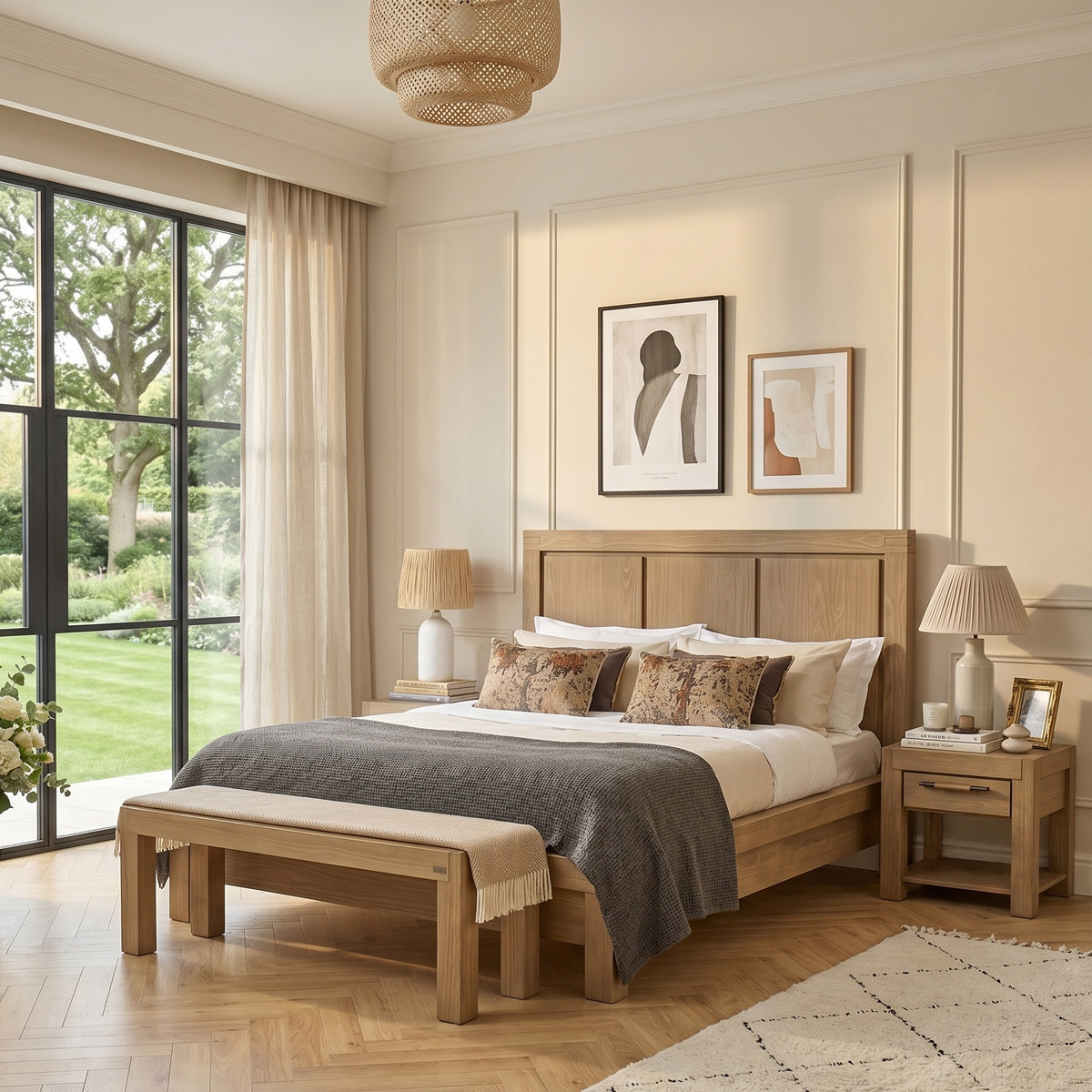 Banc style contemporain en pin massif MEGÈVE marron, ROBIN DES BOIS