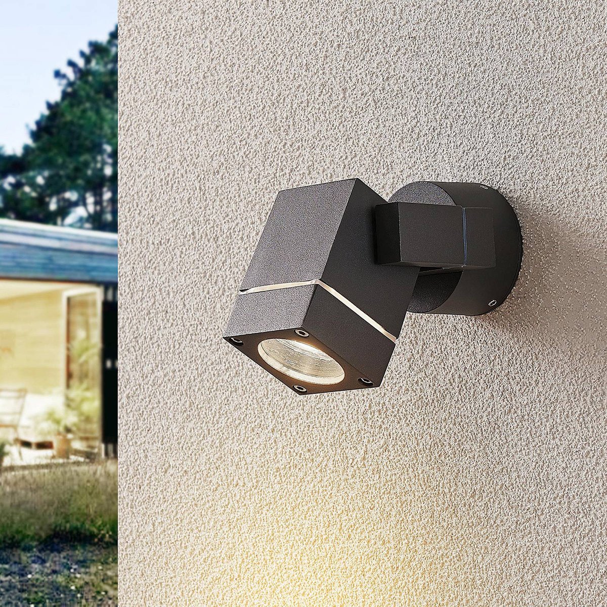 Luminaire extérieur en aluminium moderne anthracite, LUCANDE
