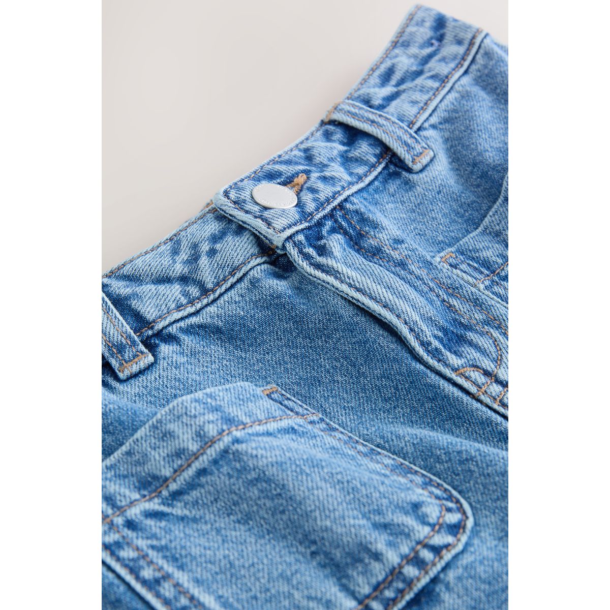 Jupe en jean avec poches jean bleu moyen, NEXT