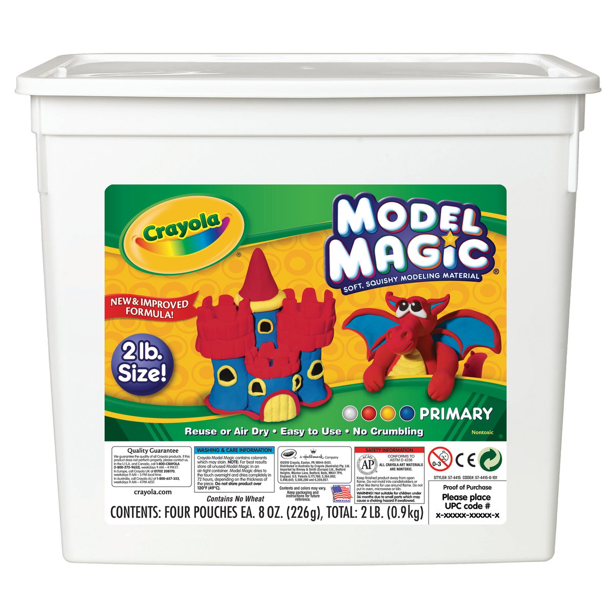 Seau de model magic couleurs assorties multicolore, CRAYOLA