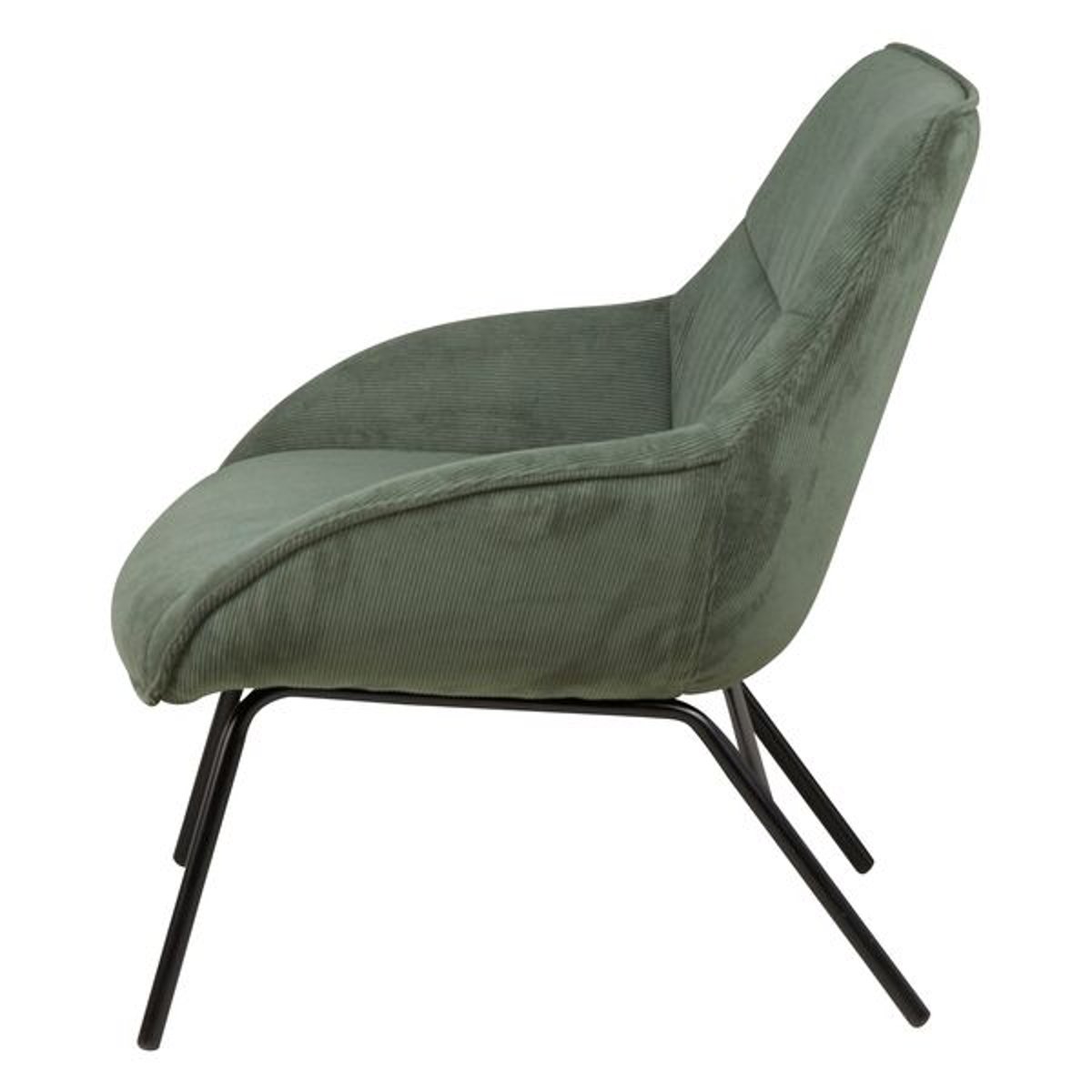 Fauteuil velours côtelé vert sapin, ZAGO