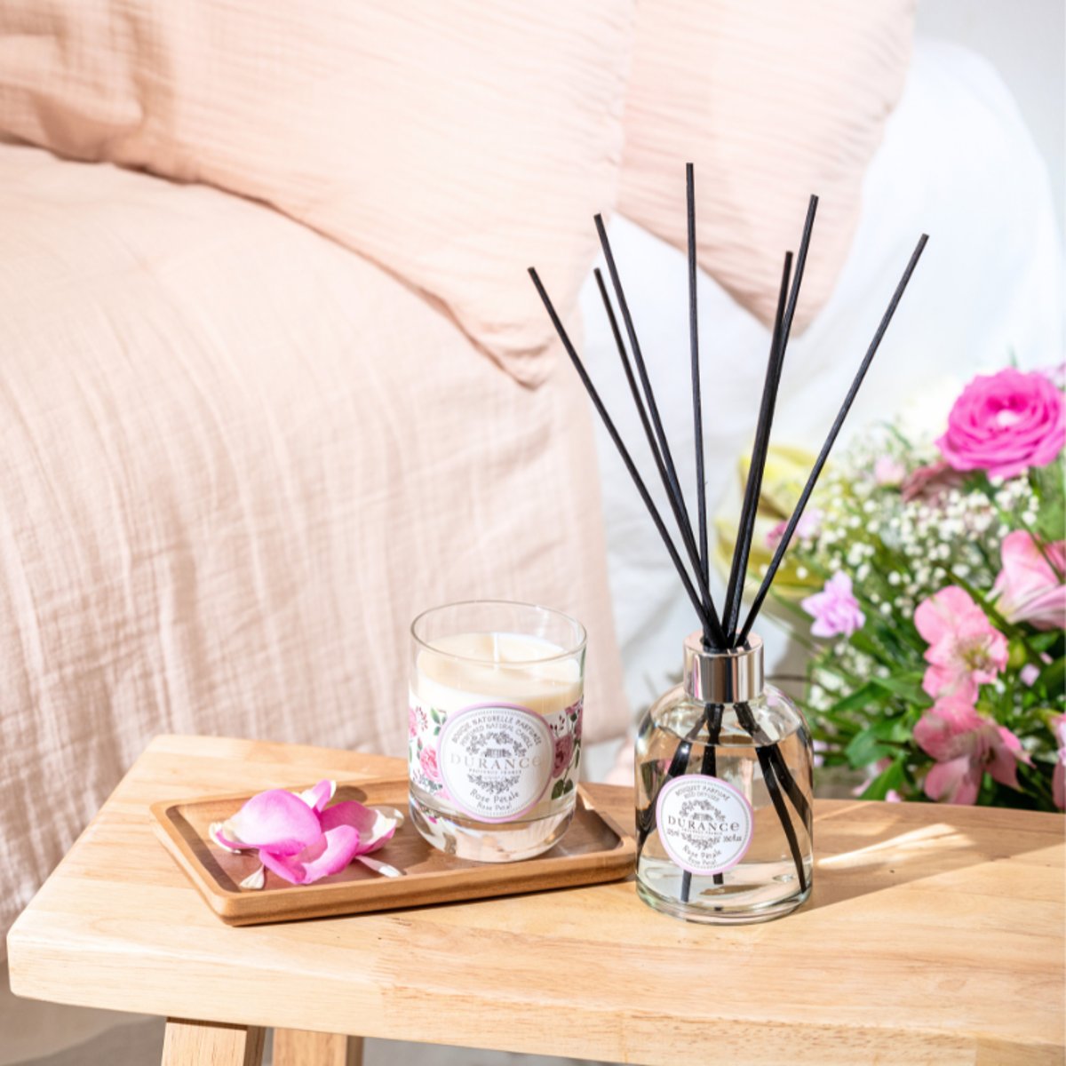 Diffuseur de parfum ROSE PÉTALE couleur unique, DURANCE
