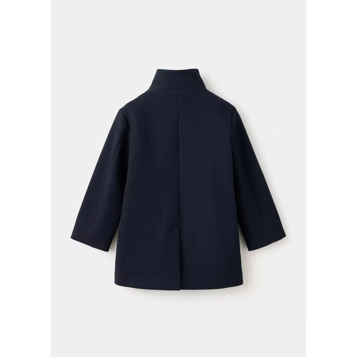Manteau long drap de laine bleu marine, MANGO KIDS
