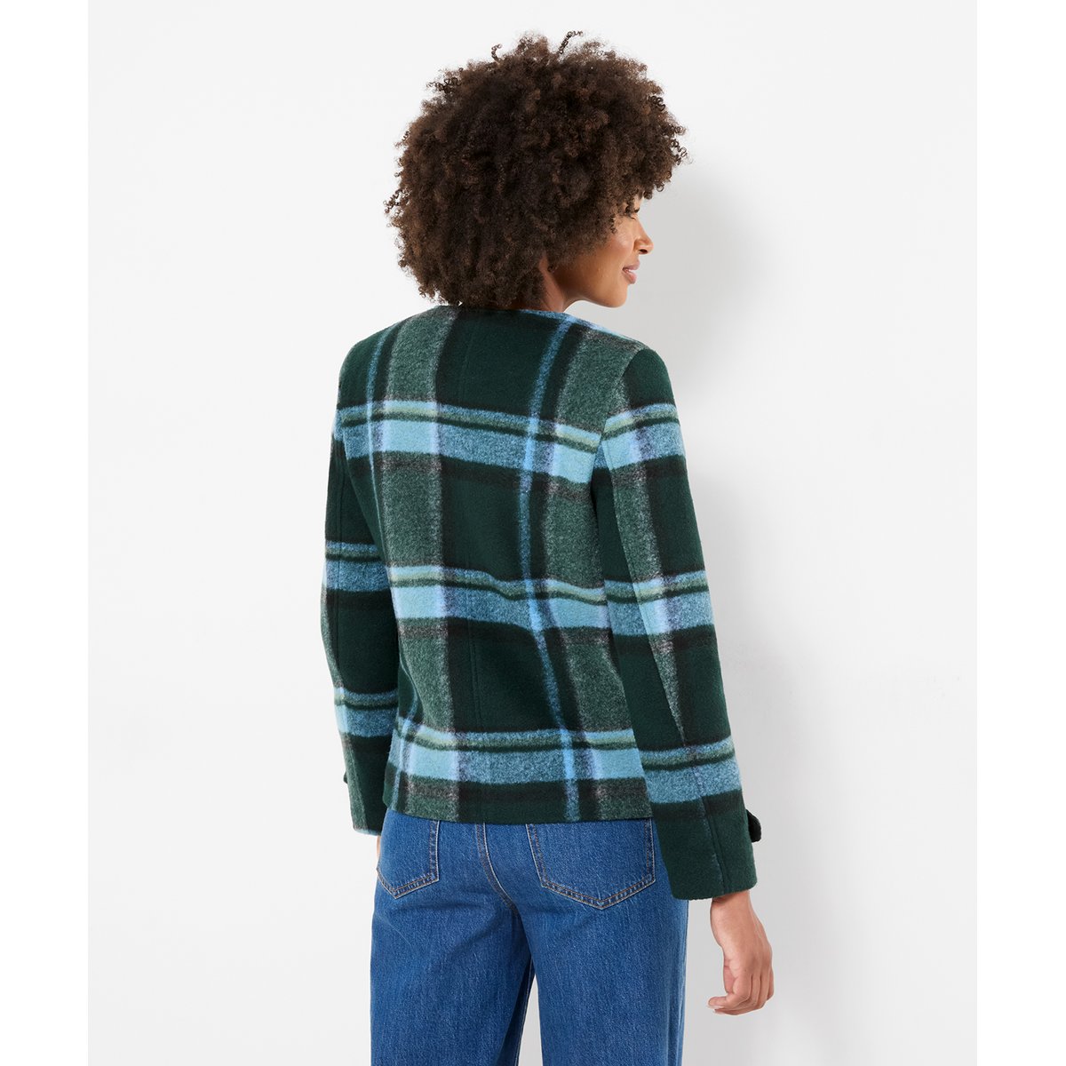 Veste à Carreaux avec Écharpe Amovible vert, JOE BROWNS