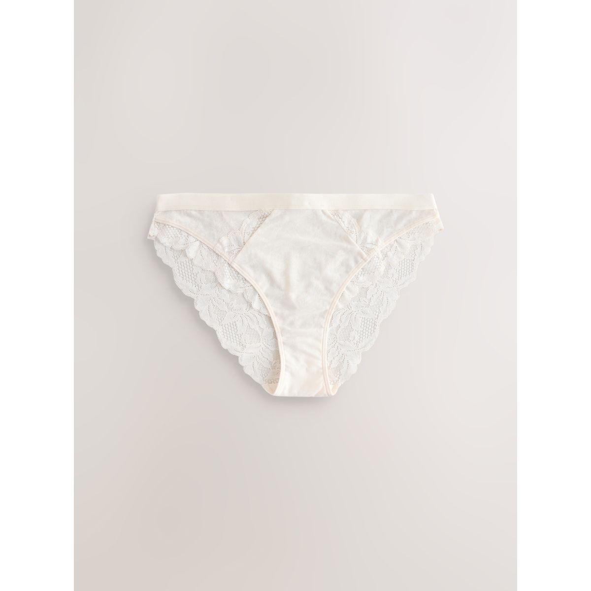 Culotte avec liseré en dentelle, lot de 3 crème/lilas/pêche, NEXT