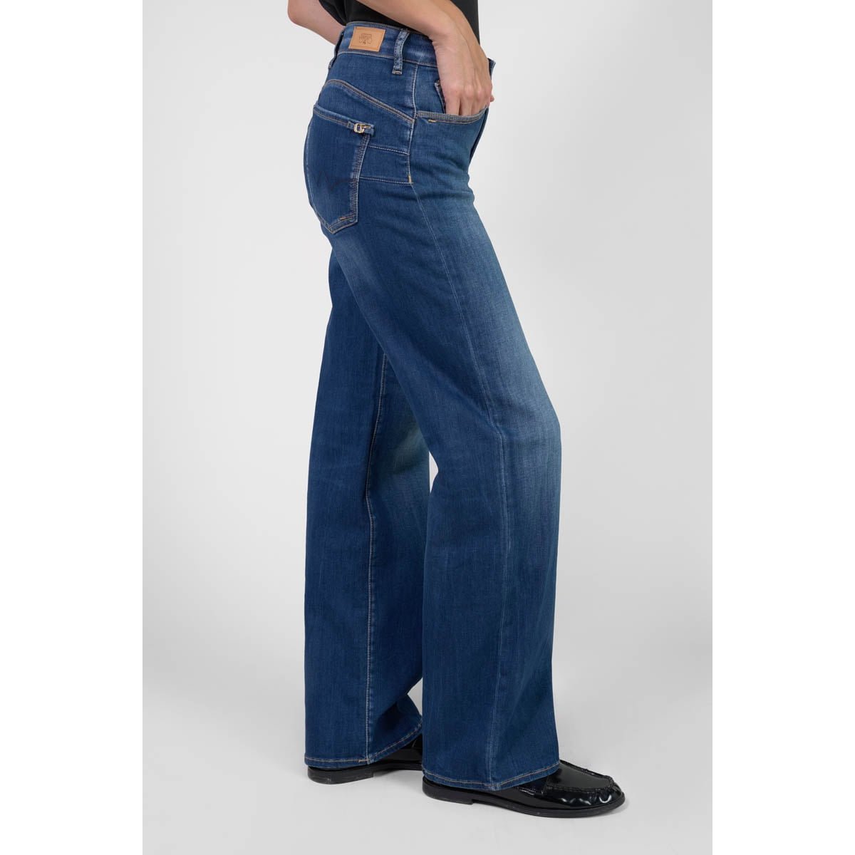 Jeans loose, large pulp wide leg , longueur 34 blue, LE TEMPS DES CERISES