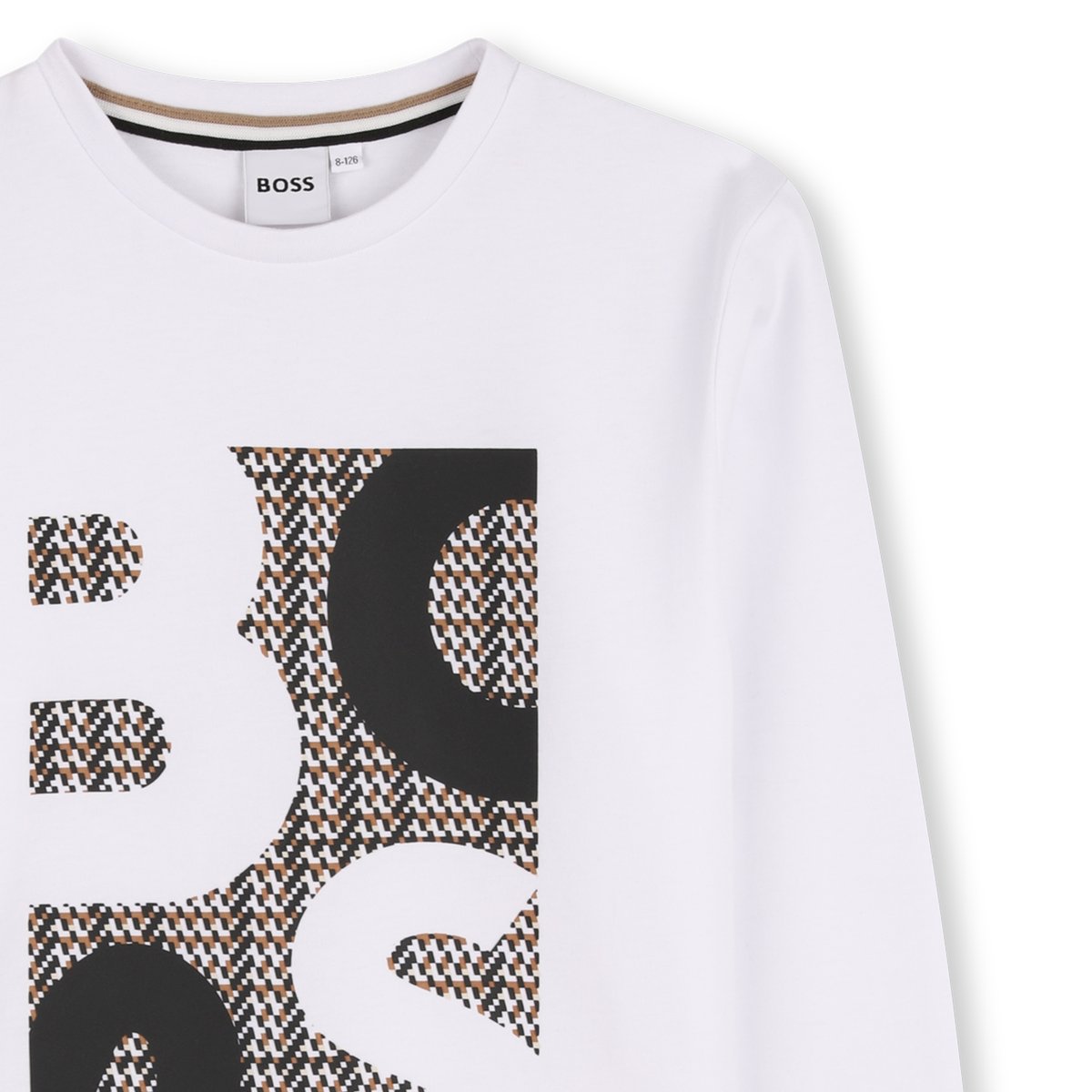 T-shirts à manches longues blanc, BOSS KIDSWEAR