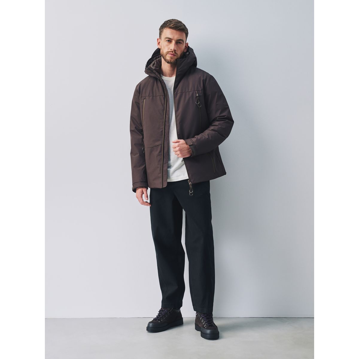 Veste matelassée doublée déperlante marron, NEXT