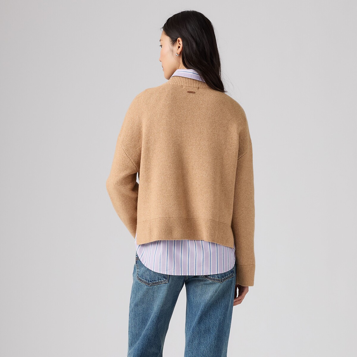Pull col V manches longues camel, LEVI'S