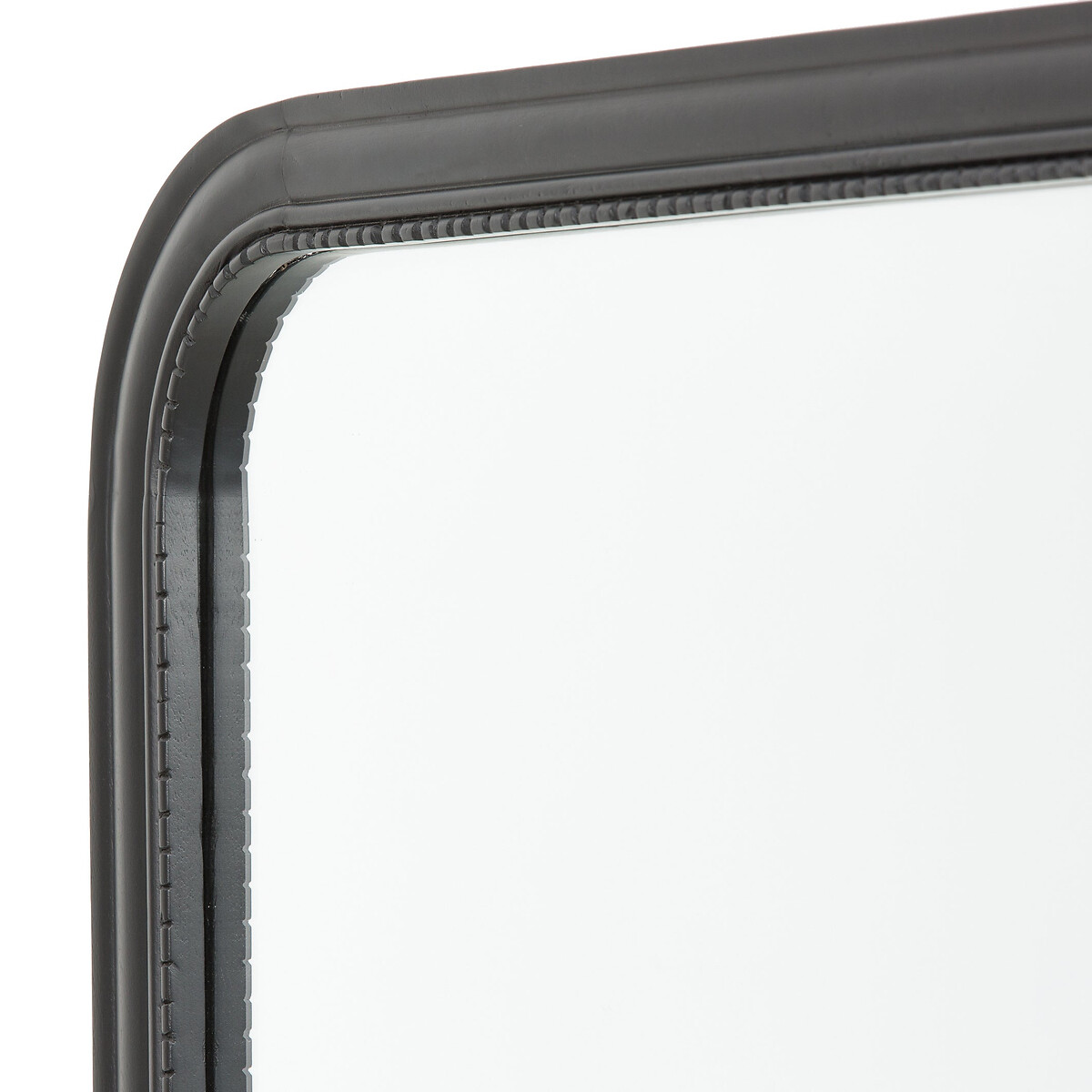 Afsan Solid Mango Wood Mirror, W90 X H120cm black, LA REDOUTE INTERIEURS