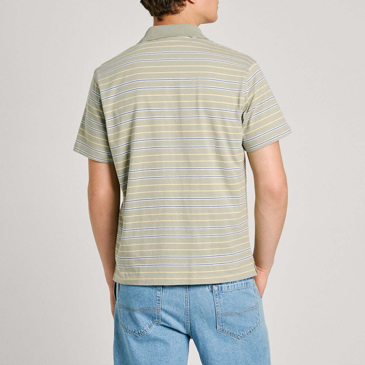 Polo Coupe Regular À Rayures vert palmier, PEPE JEANS