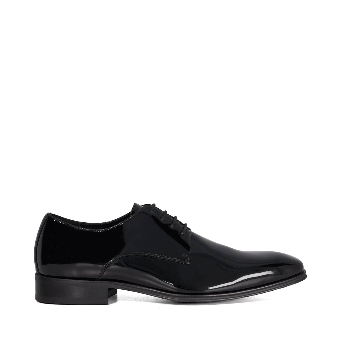 Chaussures Gibson en cuir - SATCHEL Wide Fit black-patent leather, DUNE LONDON