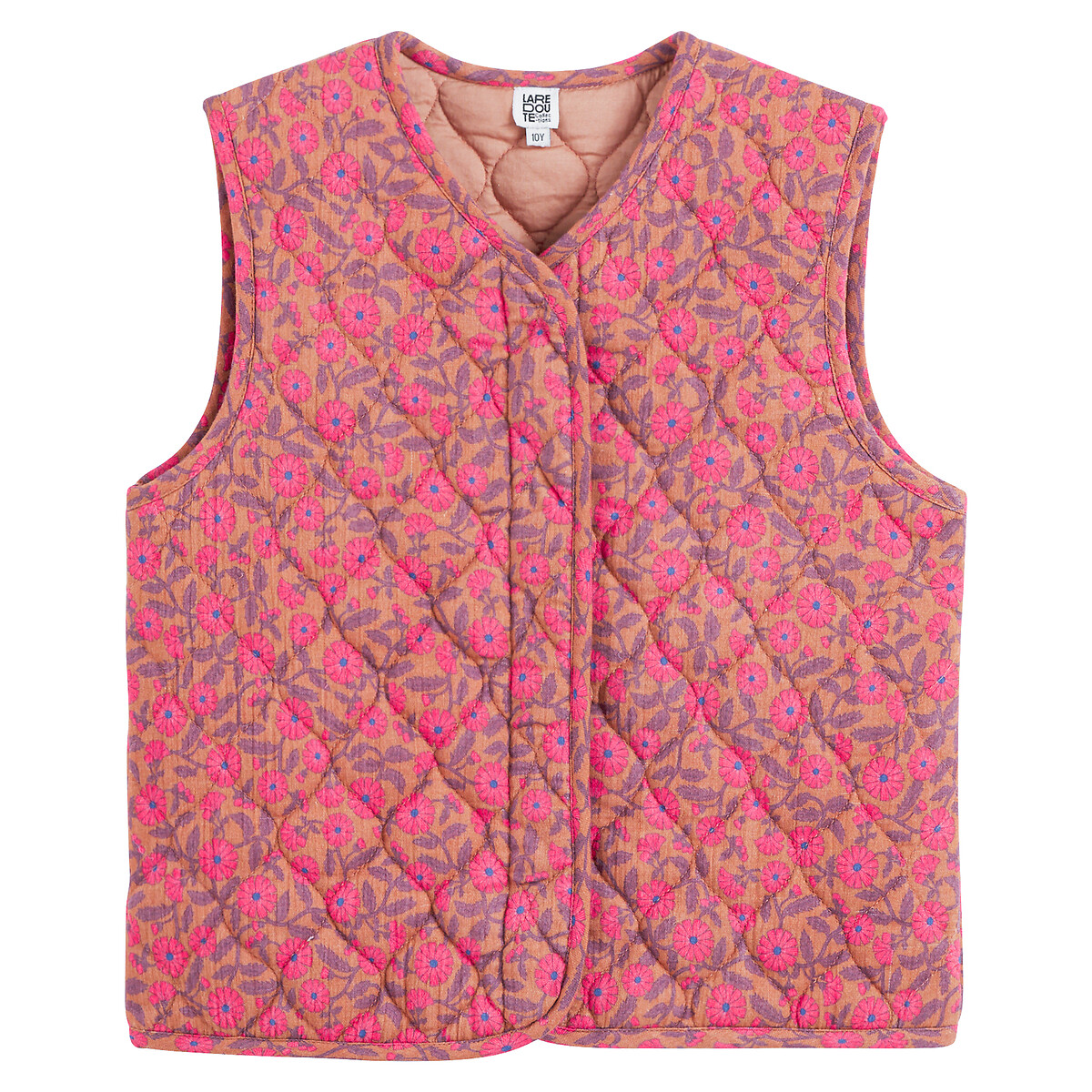 Cotton Muslin Gilet brown print, LA REDOUTE COLLECTIONS