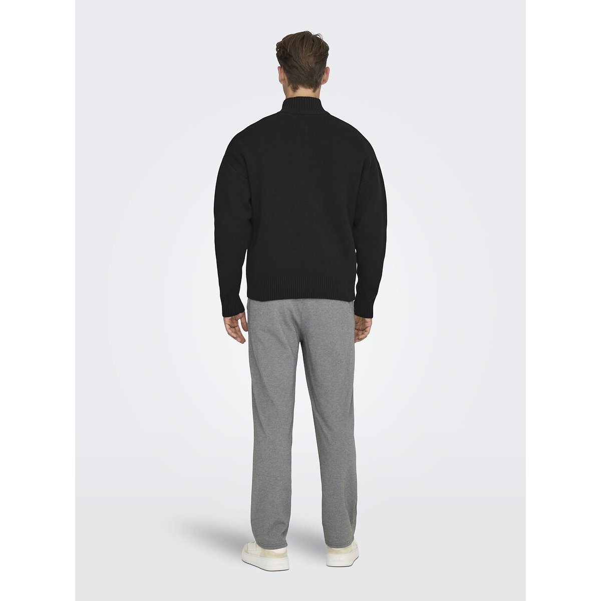 Trui met rolkraag zwart, ONLY & SONS