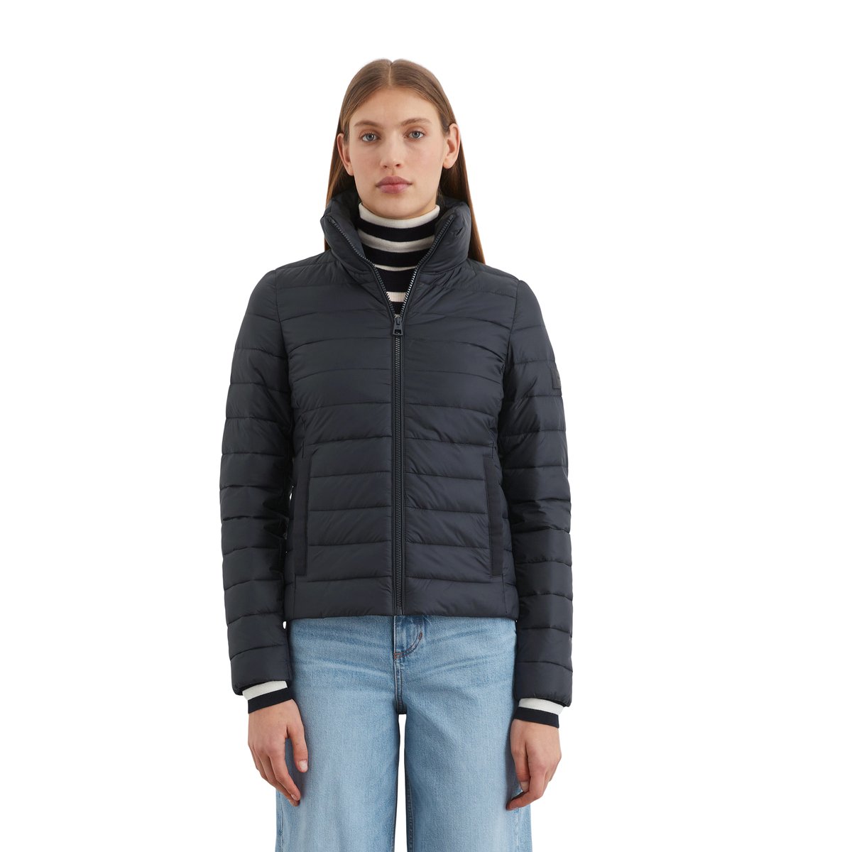 Veste matelassée légère fitted avec des matériaux recyclés bleu foncé, MARC O'POLO