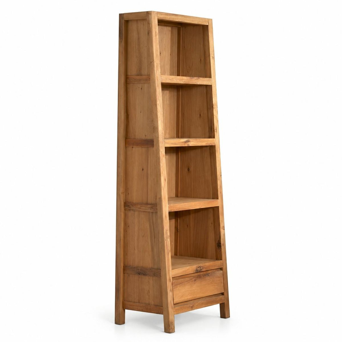 Bibliothèque étagère style campagne chêne massif FJORD bois naturel, PIER IMPORT
