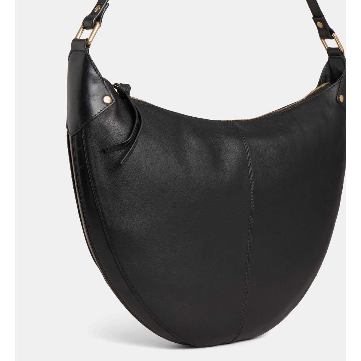 Sac à main hobo roby cuir noir, GALERIES LAFAYETTE