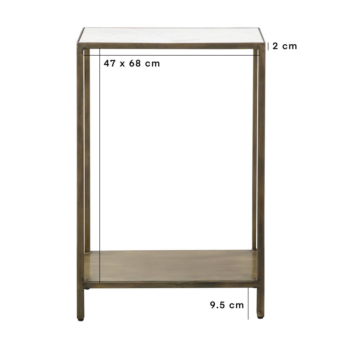 Console en métal rectangle POMME jaune, MADE IN MEUBLES 
