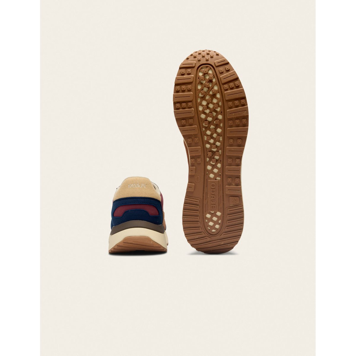 Baskets basses ANAEL bleu bordeaux écru, ODAJE