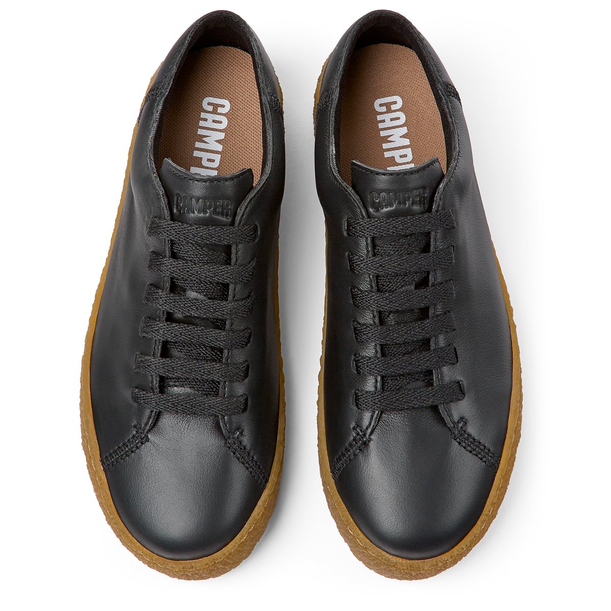 Baskets Peu Terreno cuir noir, CAMPER