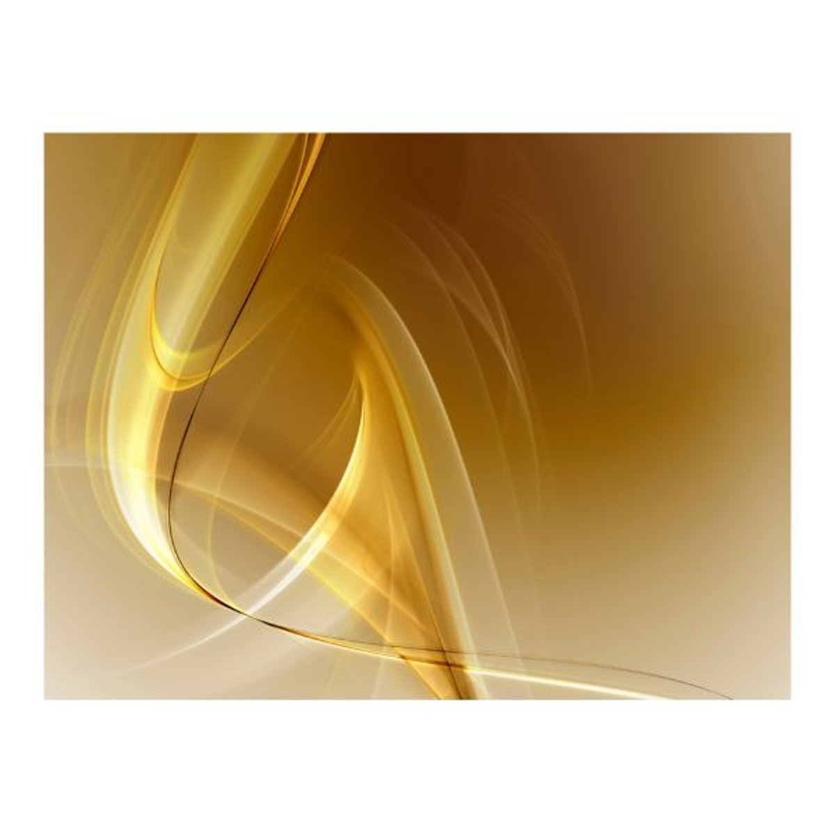 Papier peint intissé panoramique Abstractions Gold fractal background blanc, EDEN