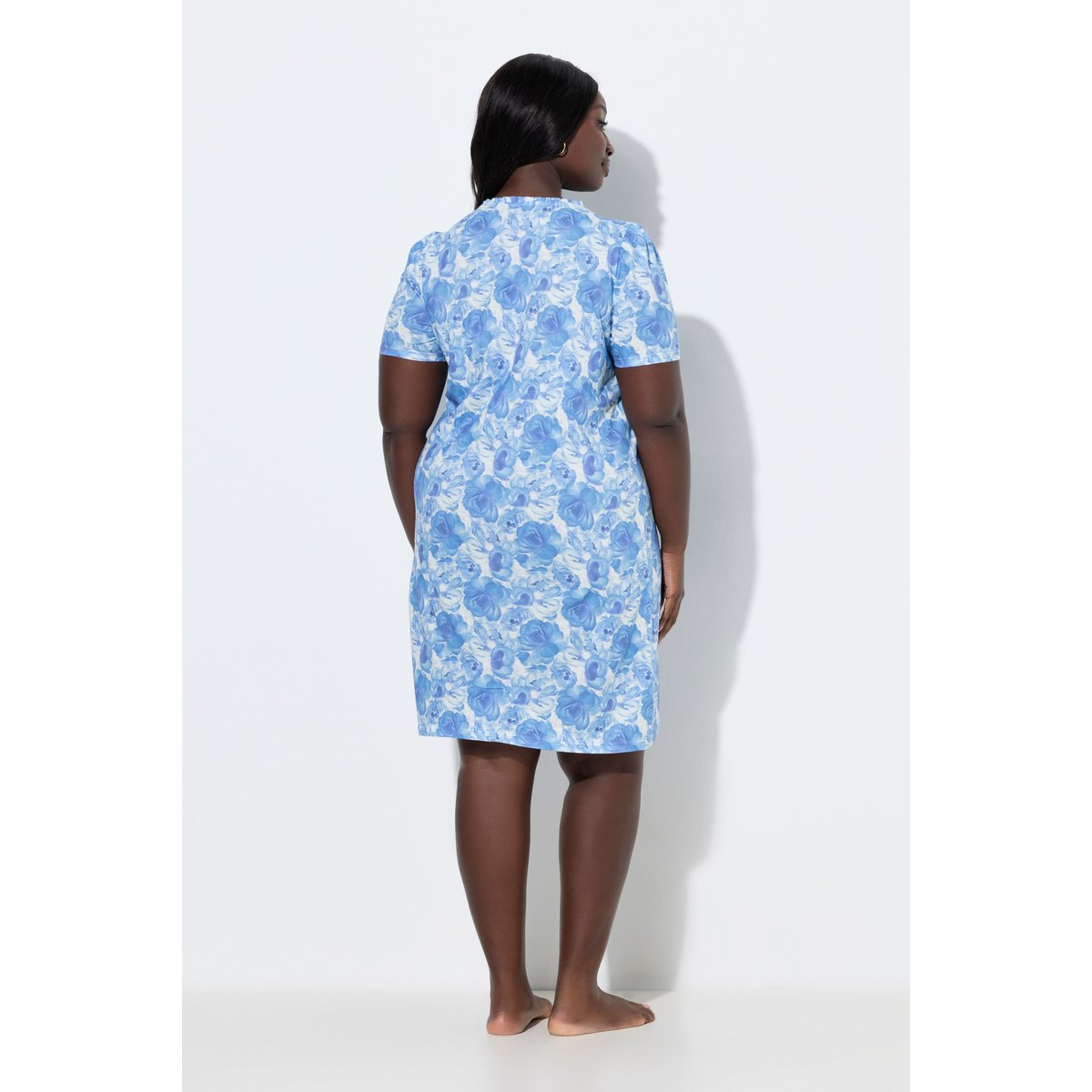 Chemise de nuit motif rose bleu ciel, ULLA POPKEN