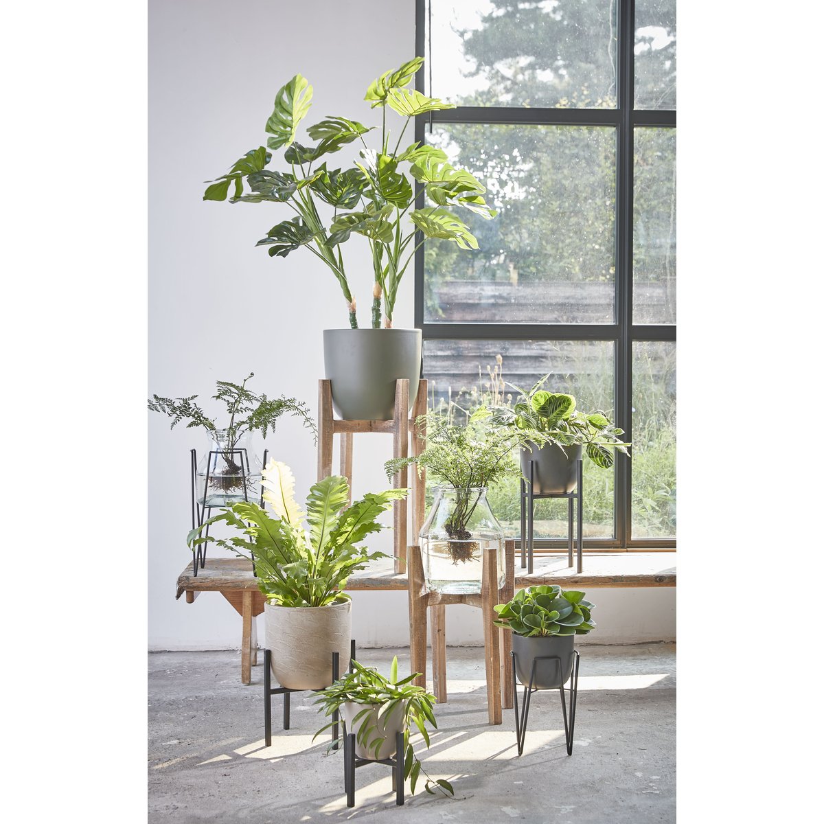 Plante artificielle MONSTERA vert, MICA DECORATIONS