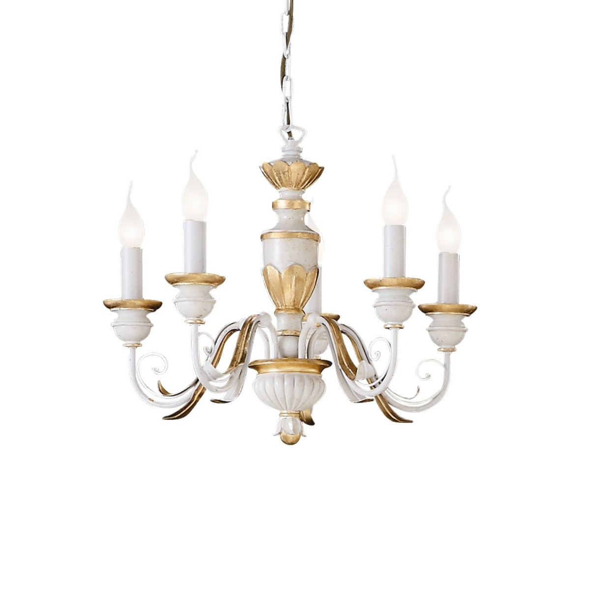 Lustre    FIRENZE laiton or doré, IDEAL LUX