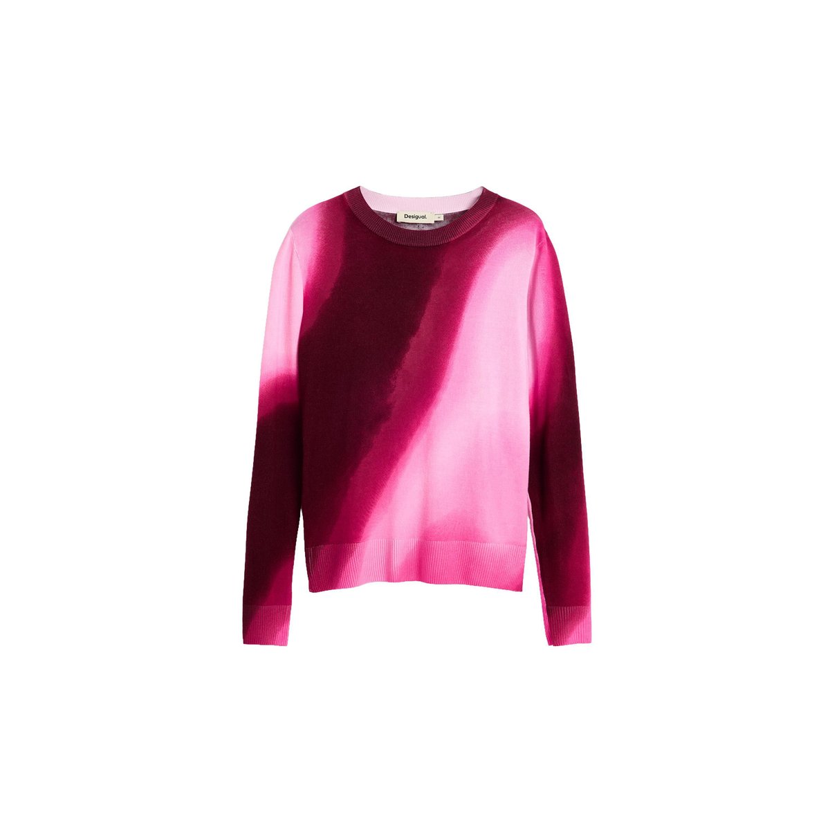 Pull en maille fine dégradé rouge, DESIGUAL