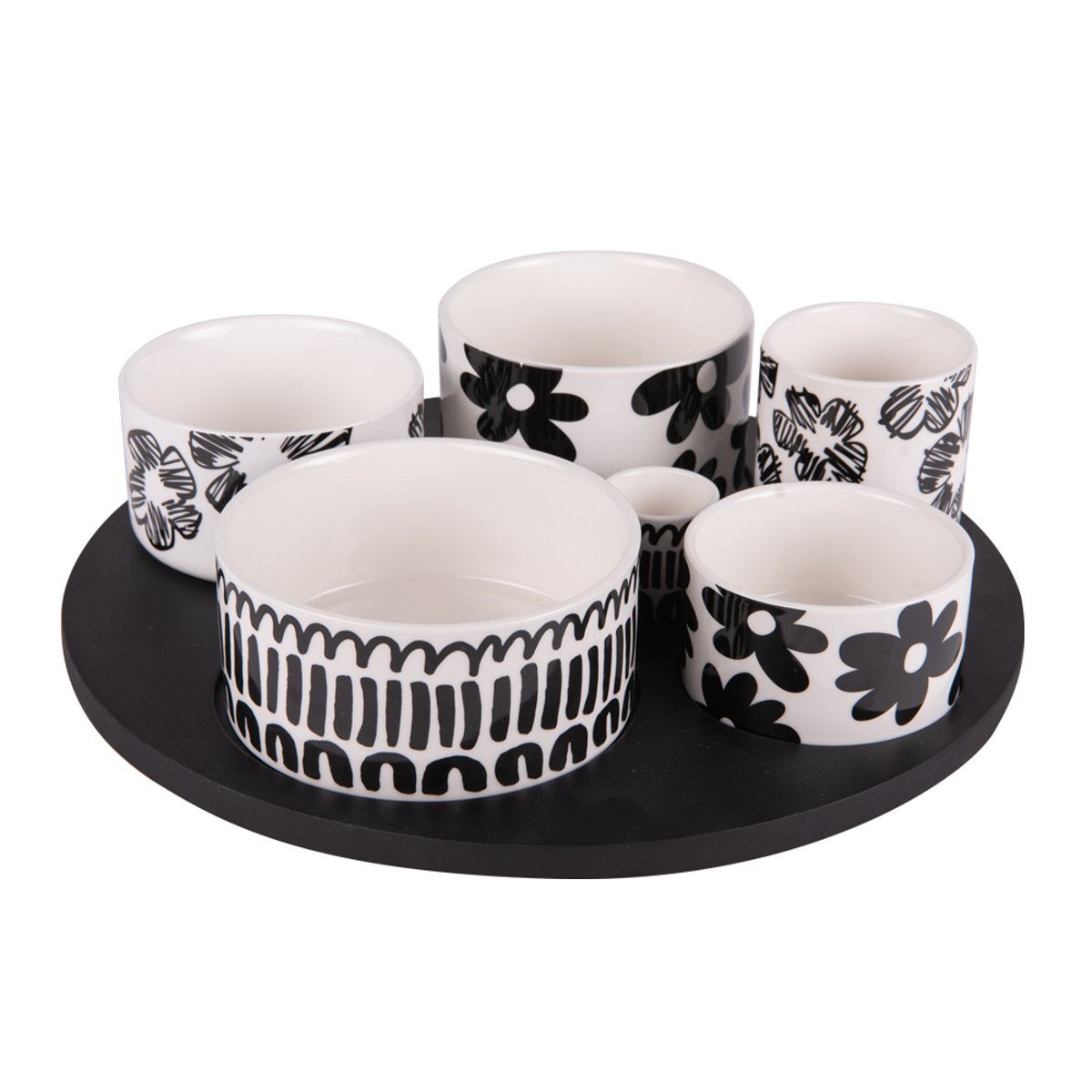 Service apéritif 6 pièces Kimani 31 cm - KIMANI noir, TABLE PASSION