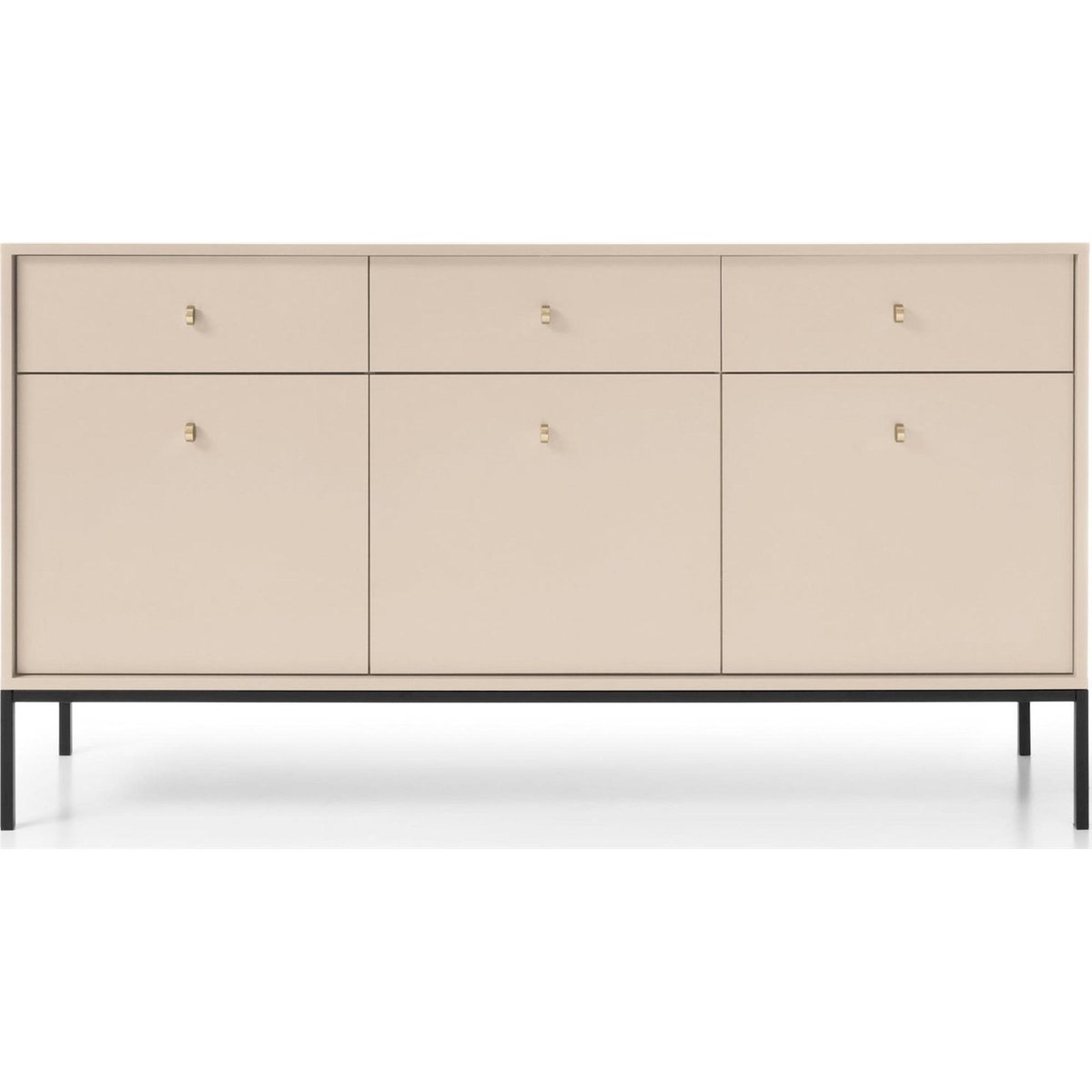 Buffet 3 portes tiroirs collection MONNE bois beige, RECOLLECTION