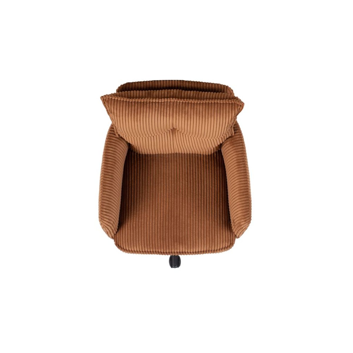 Chaise de bureau velours côtelé caramel, ZAGO