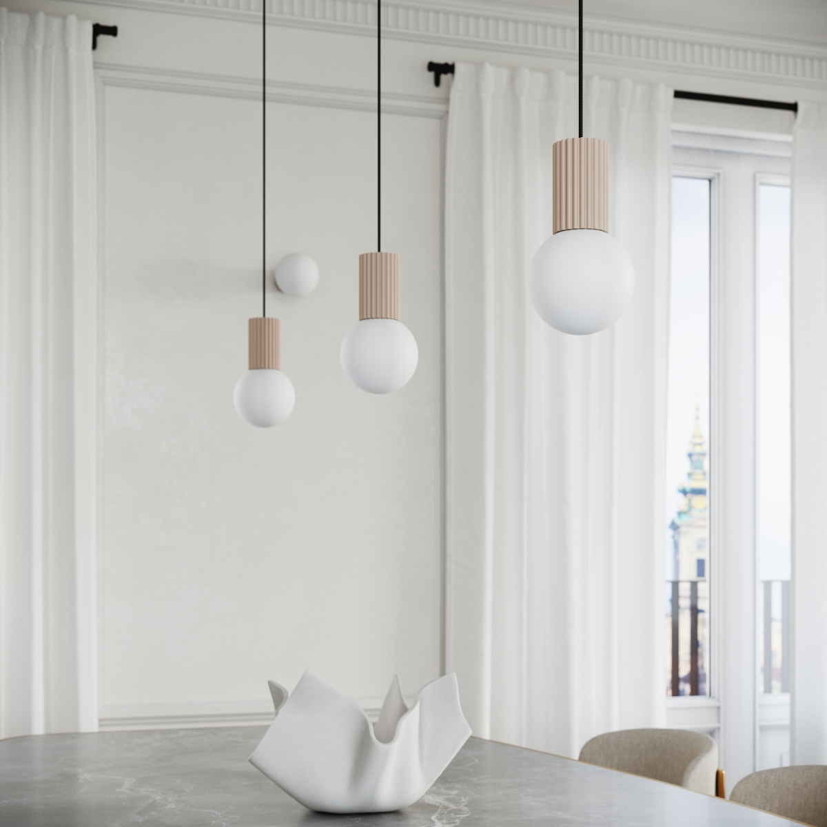 Lampe à poser Aluminium Taupe G9 1 Halo marron, EDEN
