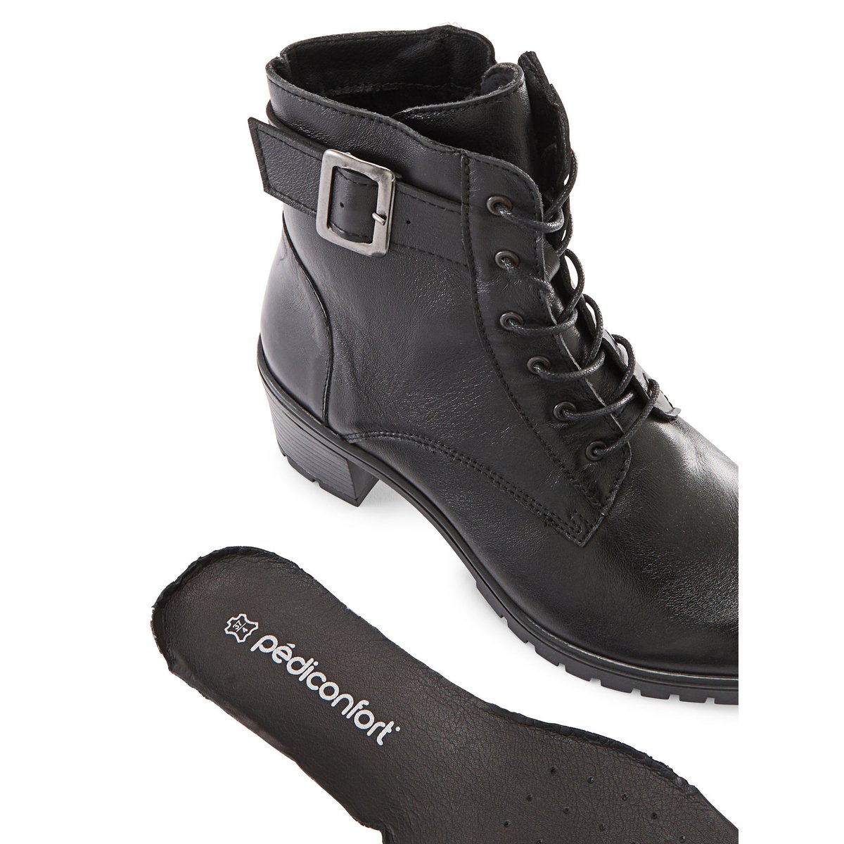 Boots avec zip et lacets noir, PEDICONFORT