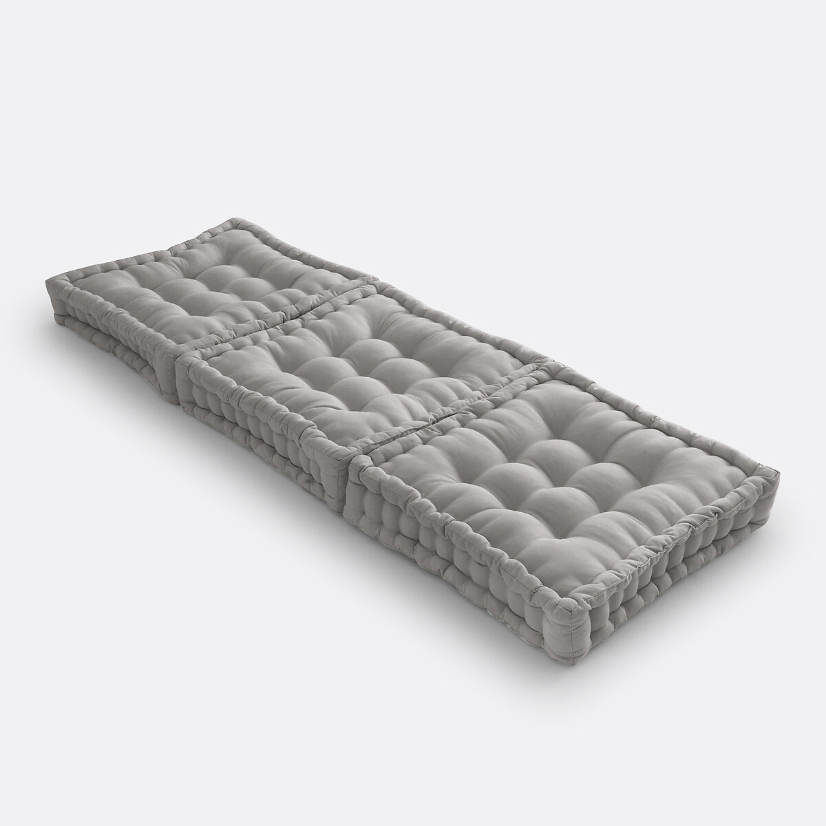 Matelas de sol modulable coton recyclé, Scenario gris clair, LA REDOUTE INTERIEURS