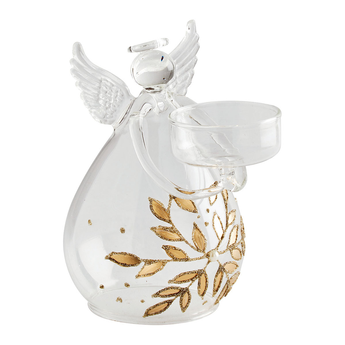 Porte-bougie Éclat d'Ange en verre transparent, MATHILDE M