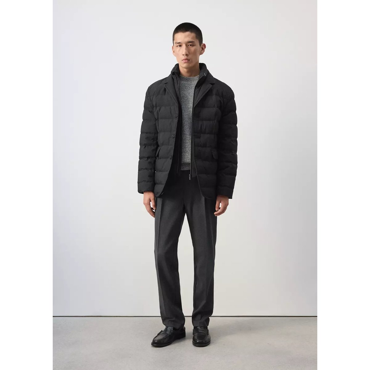 Anorak matelassé résistant à l’eau noir, MANGO MAN