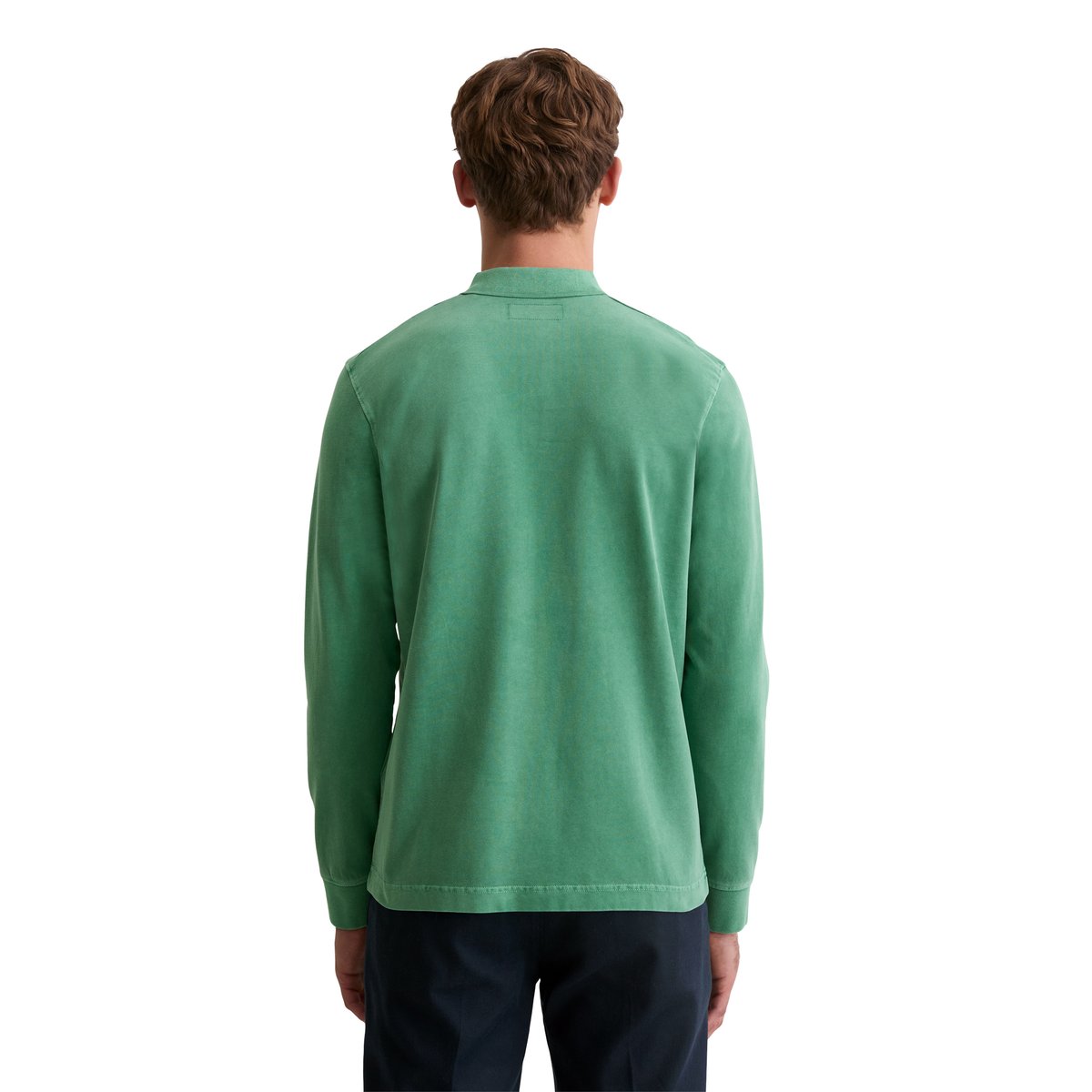 T-shirt long régulier en jersey de coton bio soft-touch gris, MARC O'POLO