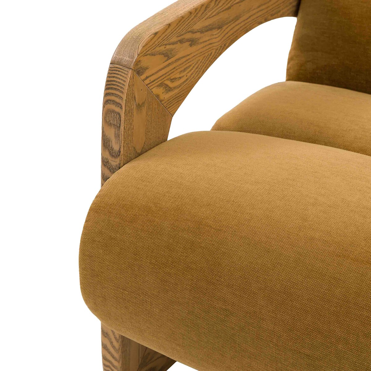 Marzo Velvet Chenille Sculptural Armchair golden, ÉDITÉ