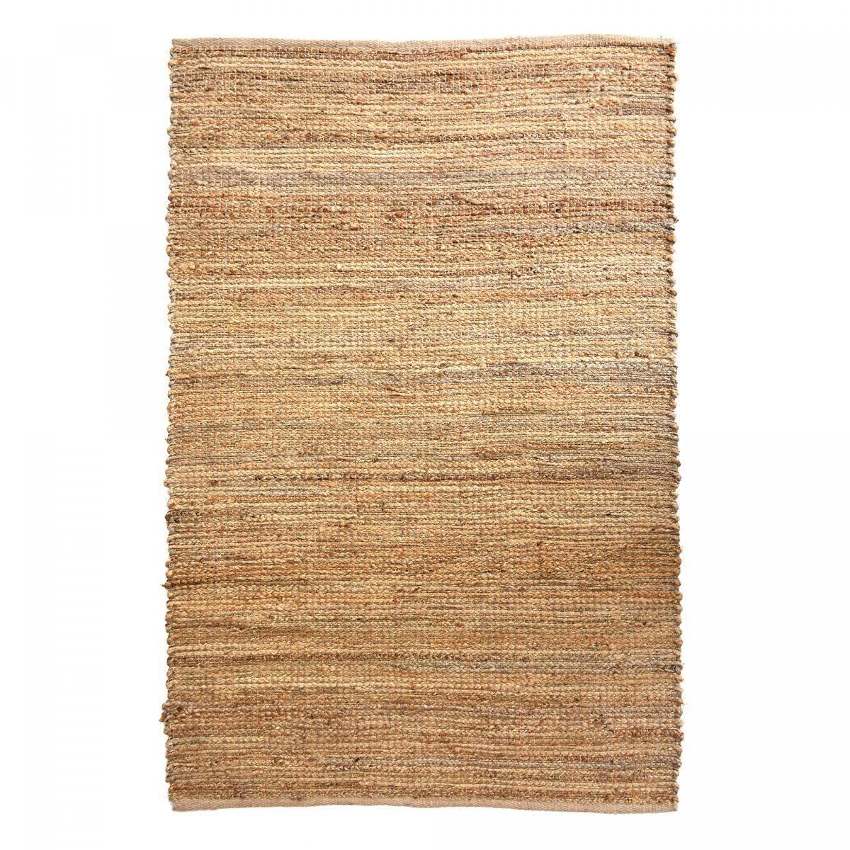 Tapis en jute fait à la main motif uni NATURE 1 beige, UN AMOUR DE TAPIS