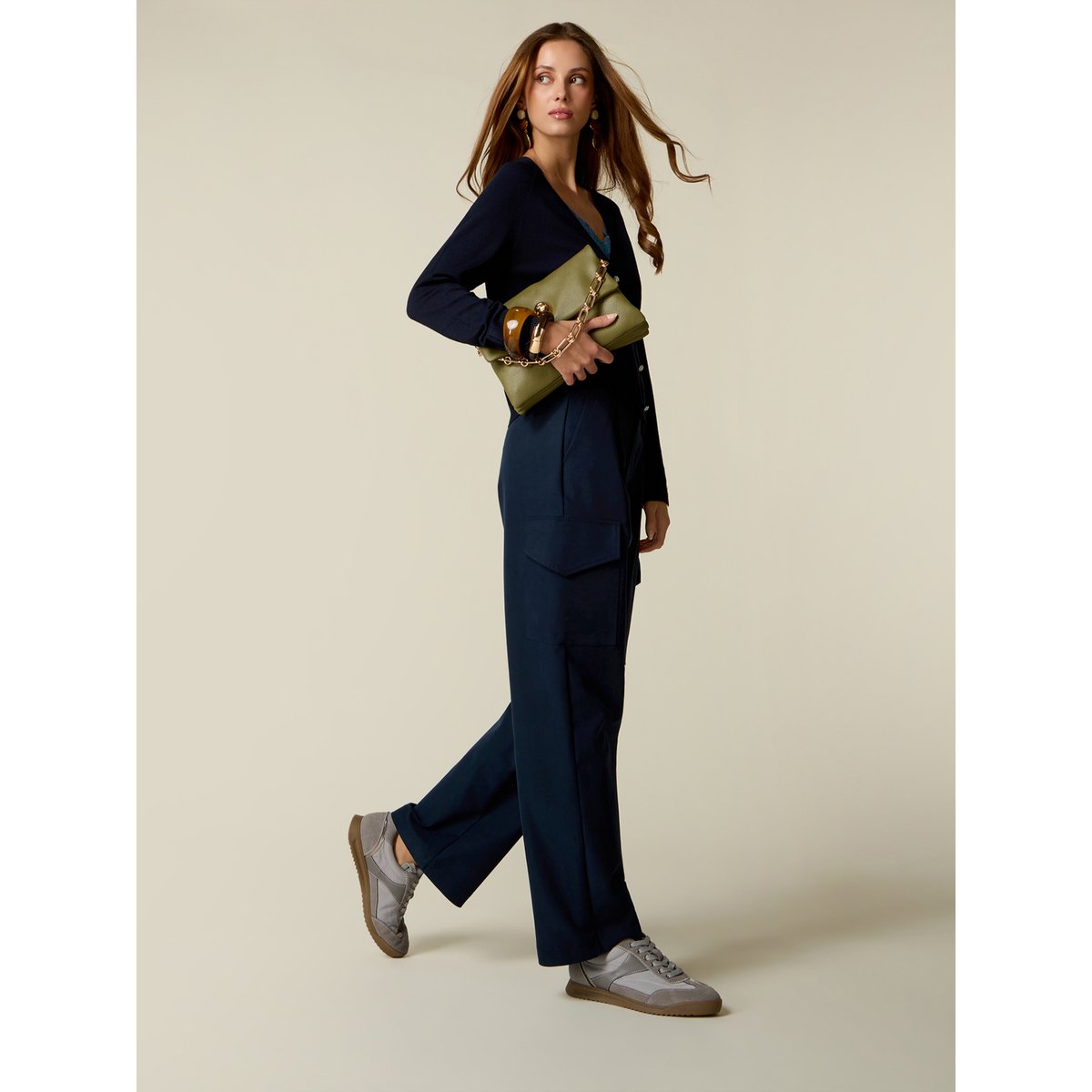Pantalon cargo bleu, OLTRE