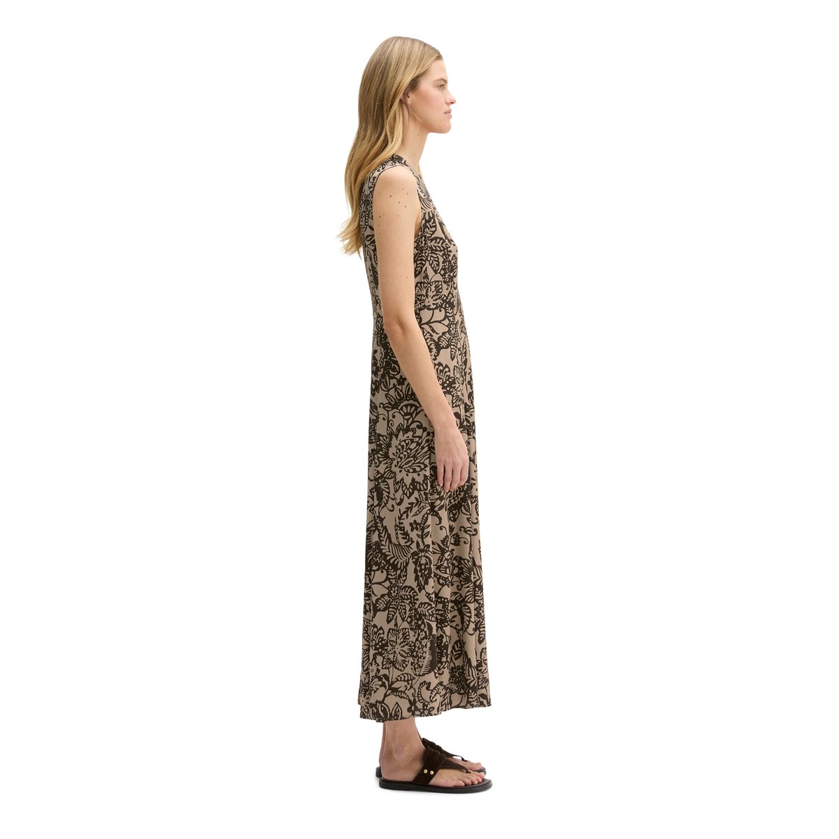 Robe sans manches ajustée en LENZING™ ECOVERO™ marron, MARC O'POLO