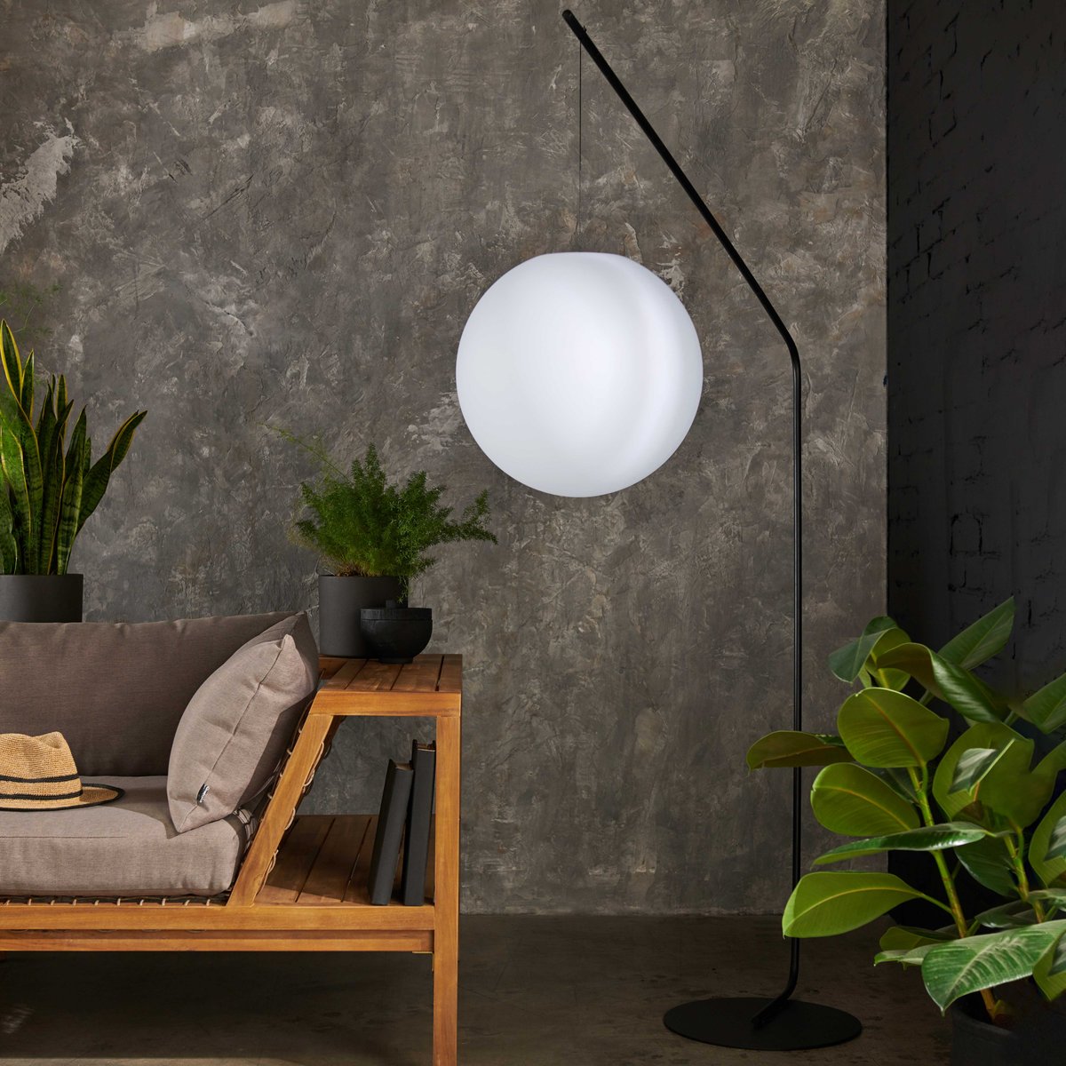 Lampadaire Arche (180 cm) gris, OVIALA