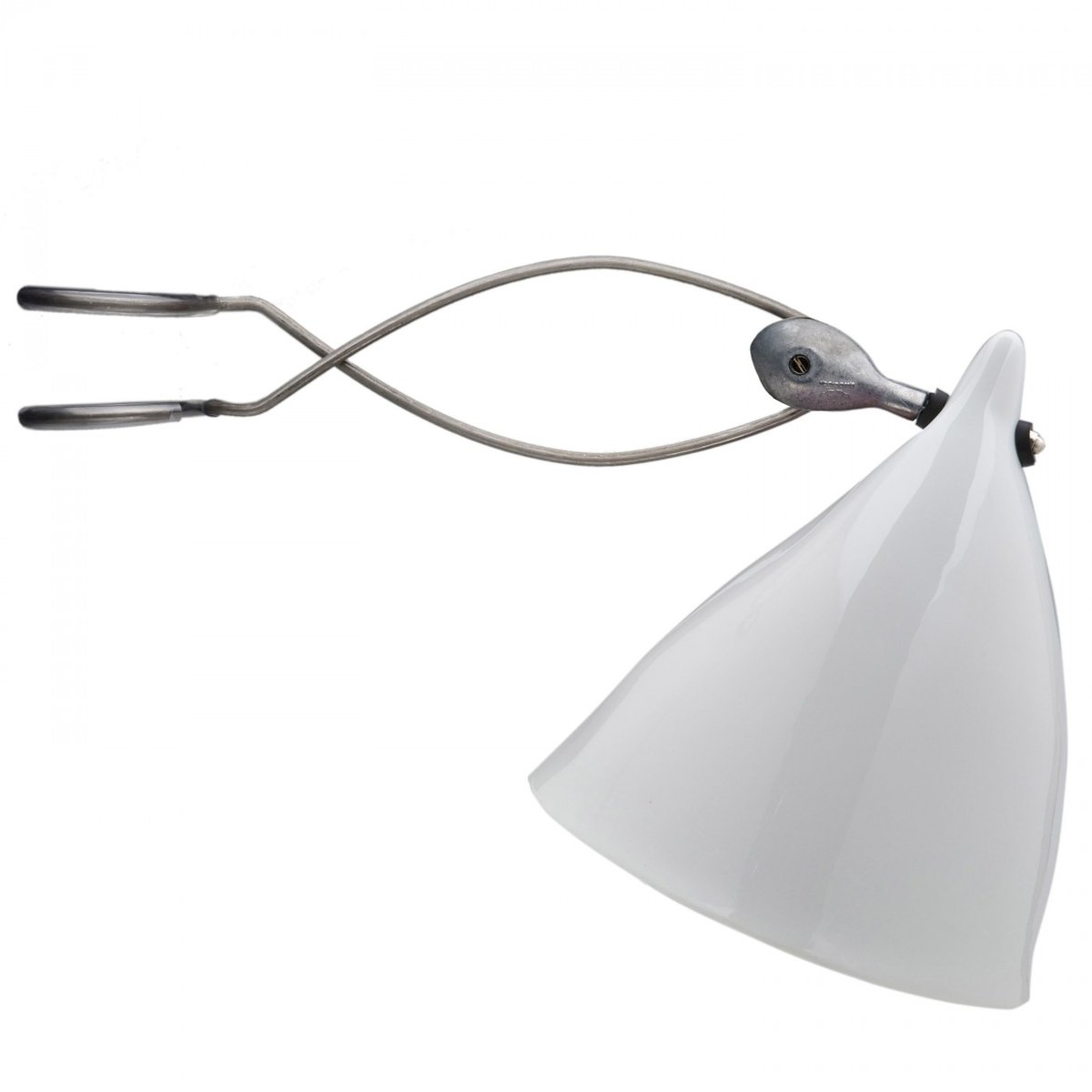 Lampe Cornette à Pincer Porcelaine blanc brillant, TSE ET TSE ASSOCIÉES