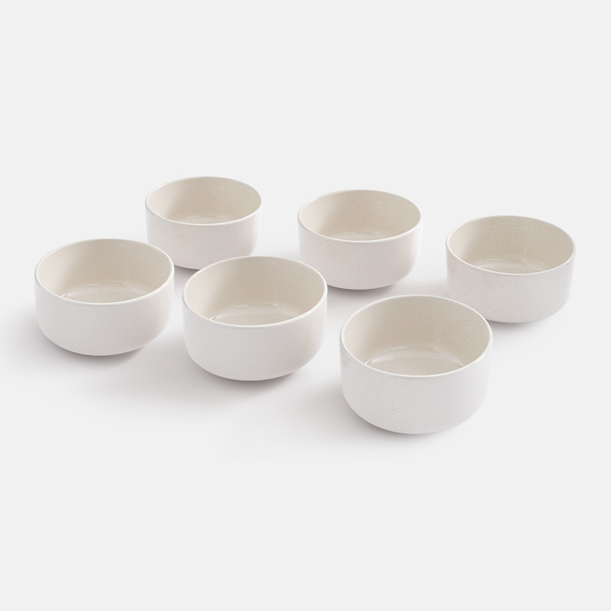Set of 6 Tecka Speckled Stoneware Bowls ecru , LA REDOUTE INTERIEURS