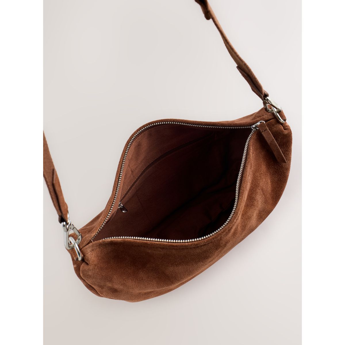 Sac banane à bandoulière en cuir marron fauve, NEXT