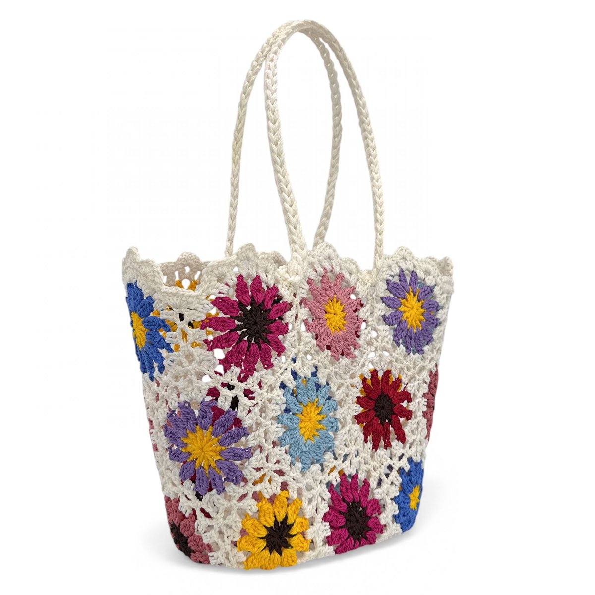 Panier cabas en pur coton GIPSY multicolore, OH MY BAG
