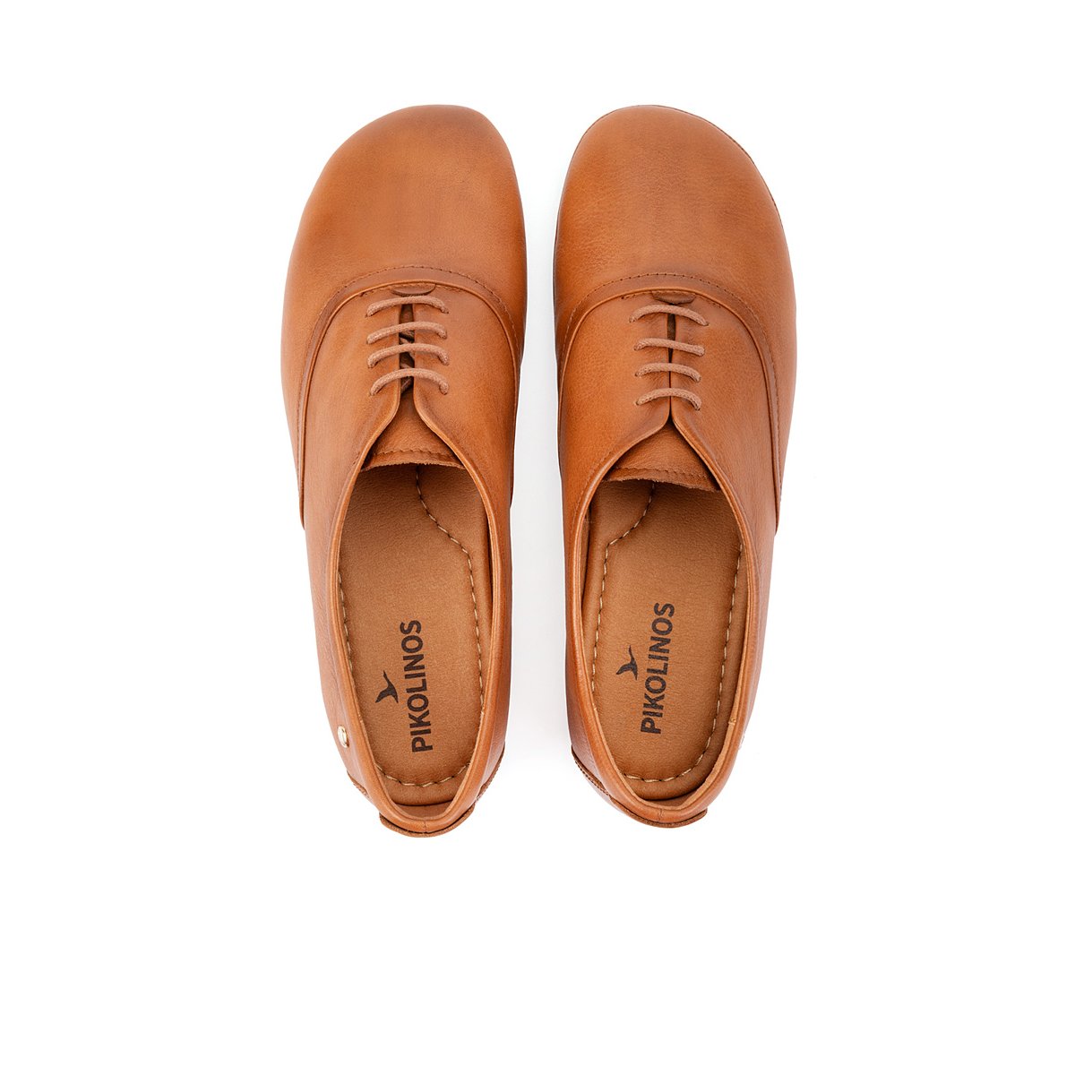 Chaussures plates cuir Carmona brandy, PIKOLINOS