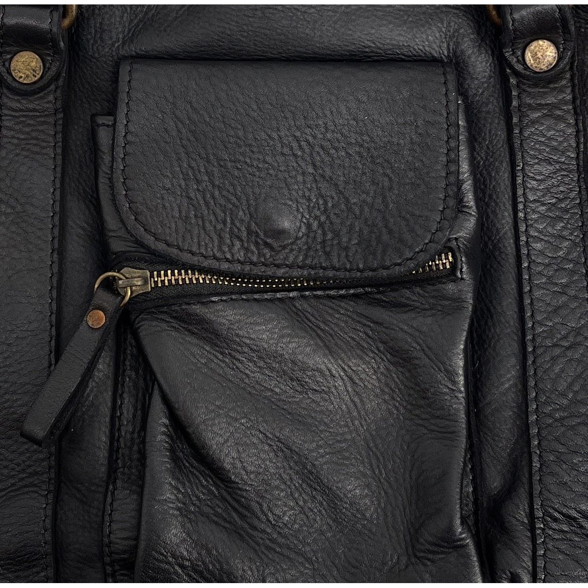 Sac à main en cuir souple vintage italien MISS MY Noir noir, OH MY BAG